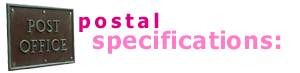 Postal Specifications Chart